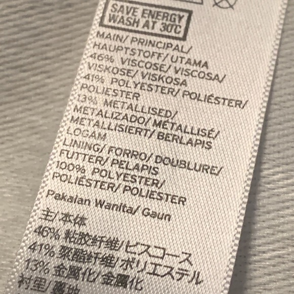 Topshop Gold Sparkle Tinsel One Shoulder Dress - Picture 5 of 5